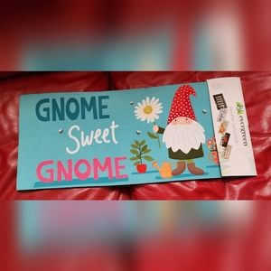NWT evergreen Sassafras switch Mat insert GNOME SWEET GNOME BENIFITS CHARITY.